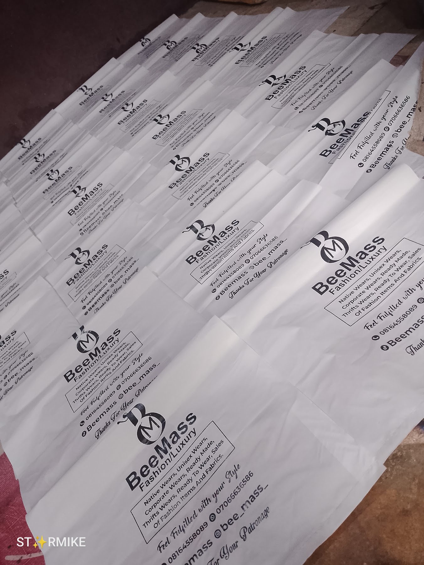 Branded packaging bags
