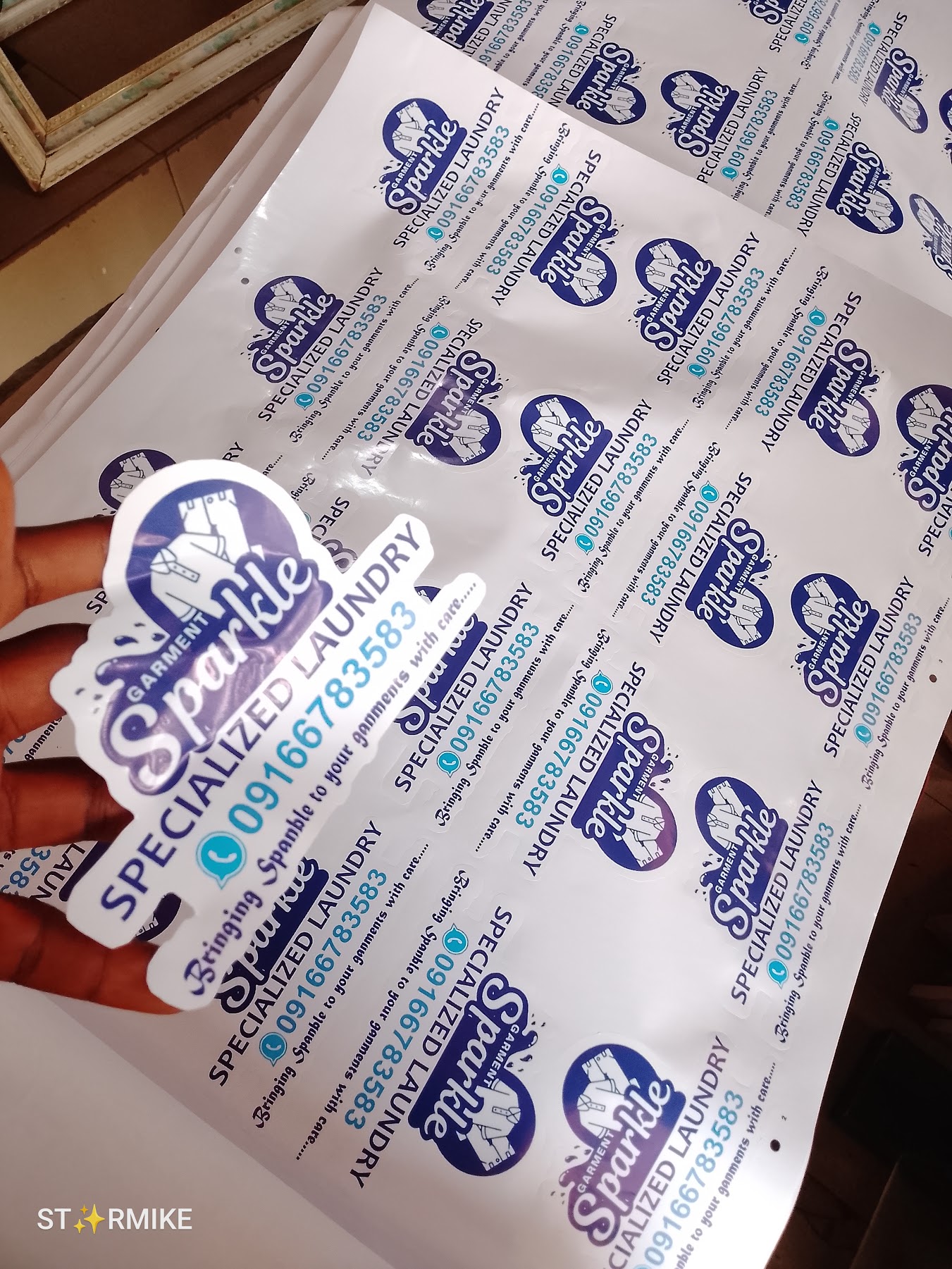 Die-cut branded stickers