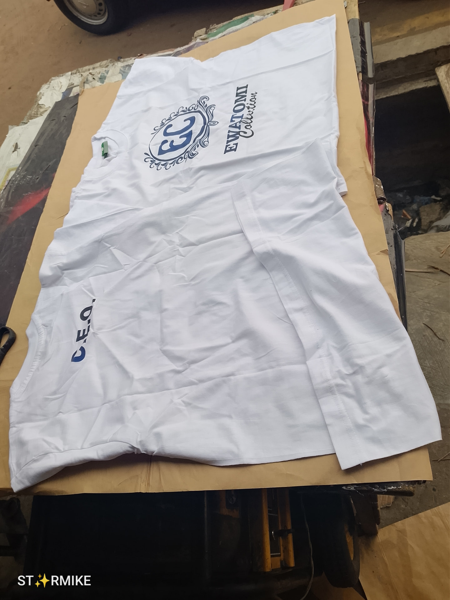 Branded shirt printing