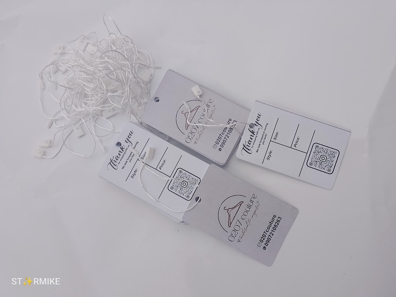 Clothing swing tags