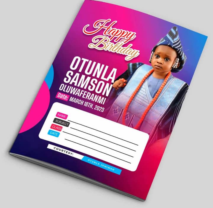 Birthday branded notebooks